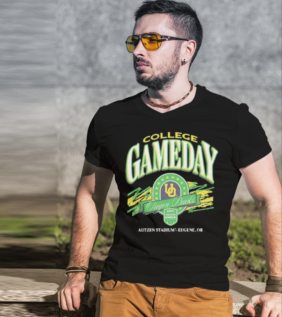 College GameDay Oregon Ducks ESPN Autzen Stadium Eugene OR T-Shirt
