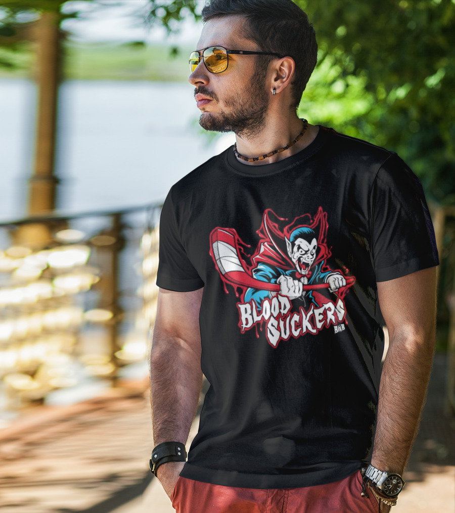 Count Dracula Blood Suckers Hockey Vampire T-Shirt