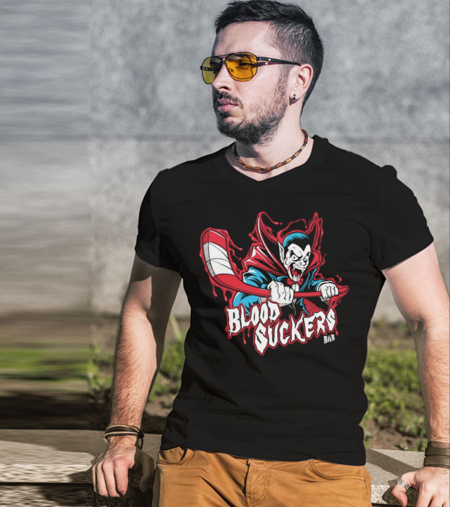 Count Dracula Blood Suckers Hockey Vampire T-Shirt