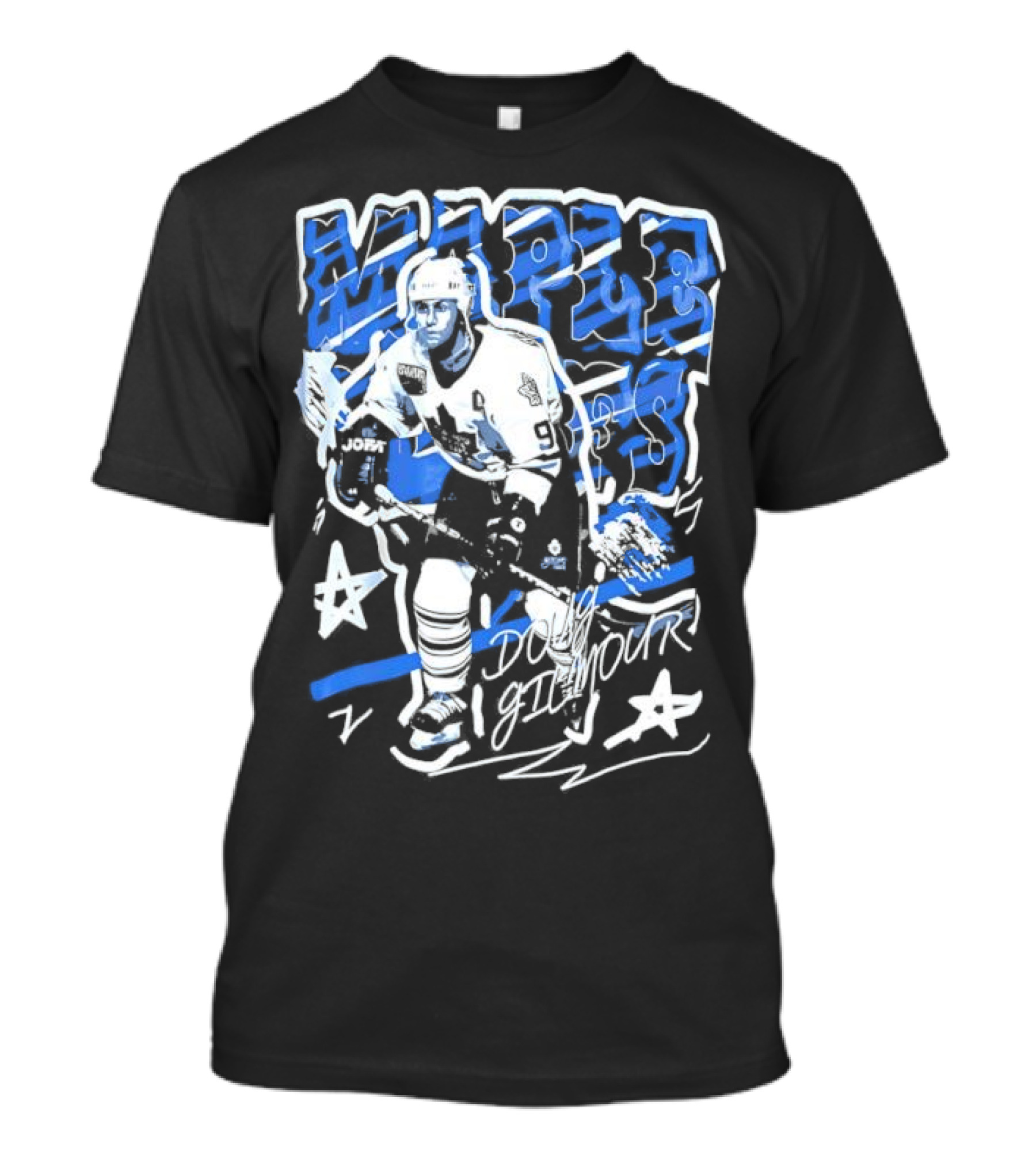 Doug Gilmour Toronto Maple Leafs Number 93 Hockey Player Signature Skating Stars T-Shirt
