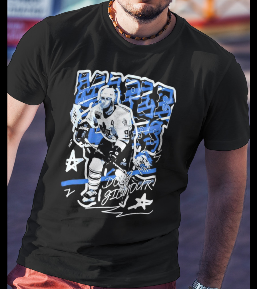 Doug Gilmour Toronto Maple Leafs Number 93 Hockey Player Signature Skating Stars T-Shirt