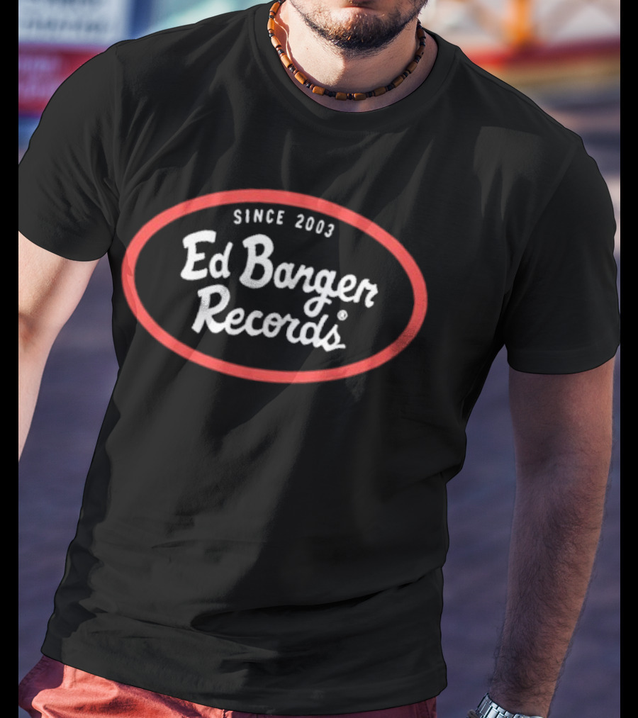 Ed Banger Records Since 2003 Retro Red Oval Style T-Shirt
