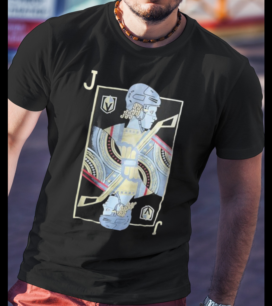Fanatics Jack Eichel Vegas Golden Knights Playing Card Artwork Star Pattern T-Shirt