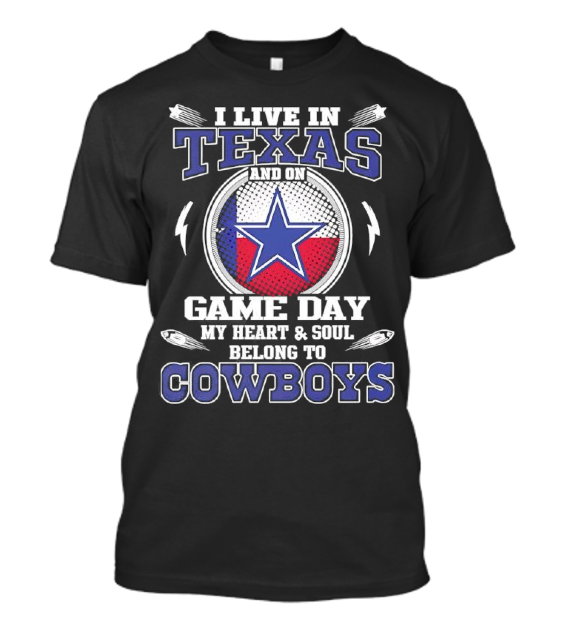 Texas Game Day Heart Soul Belong To Cowboys Dallas T-Shirt
