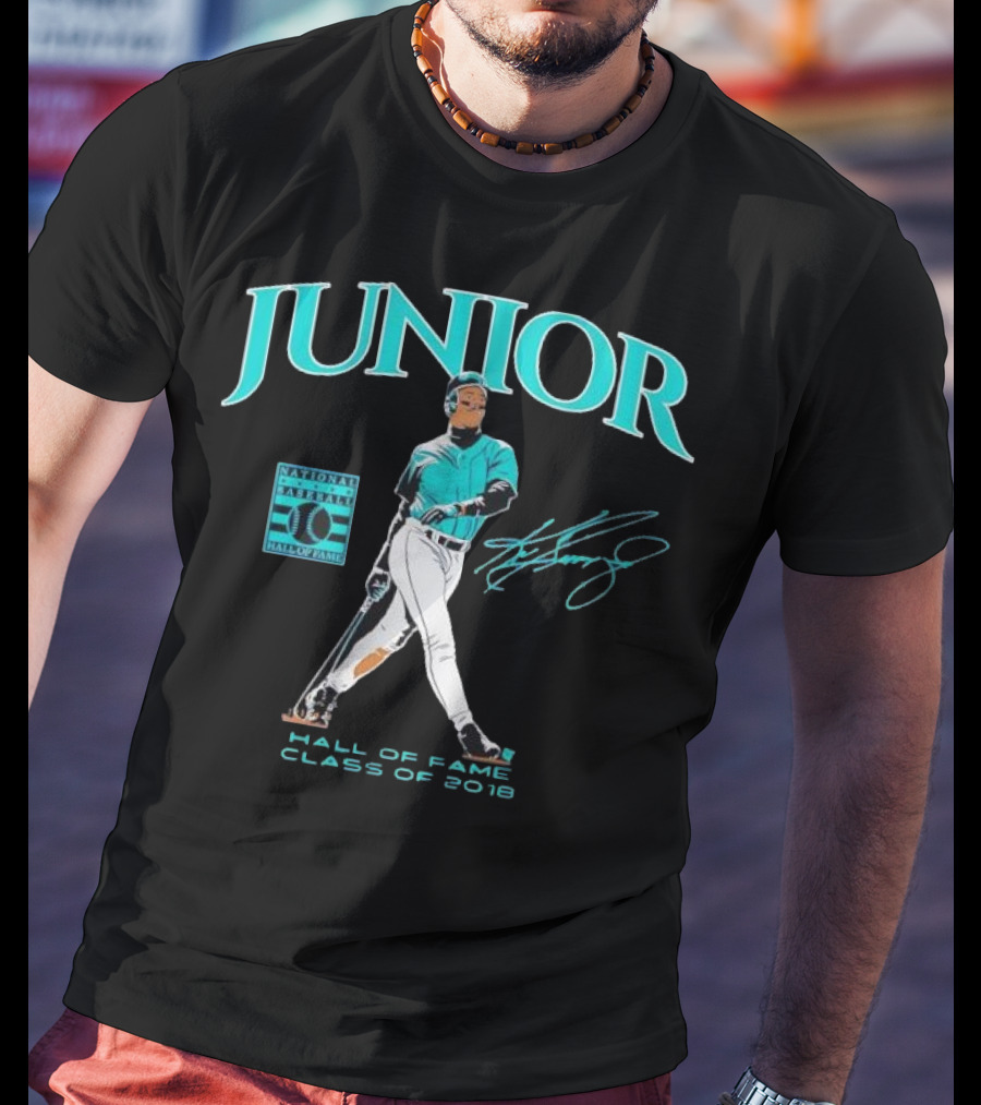 Ken Griffey Jr Junior National Baseball Hall Of Fame Class Of 2016 Signature T-Shirt