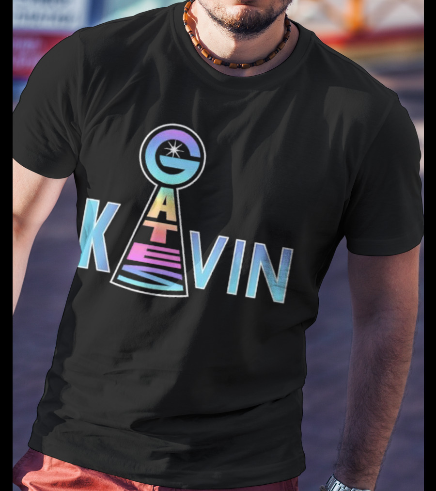 Kevin Gates Keyhole Gradient Text Art T-Shirt