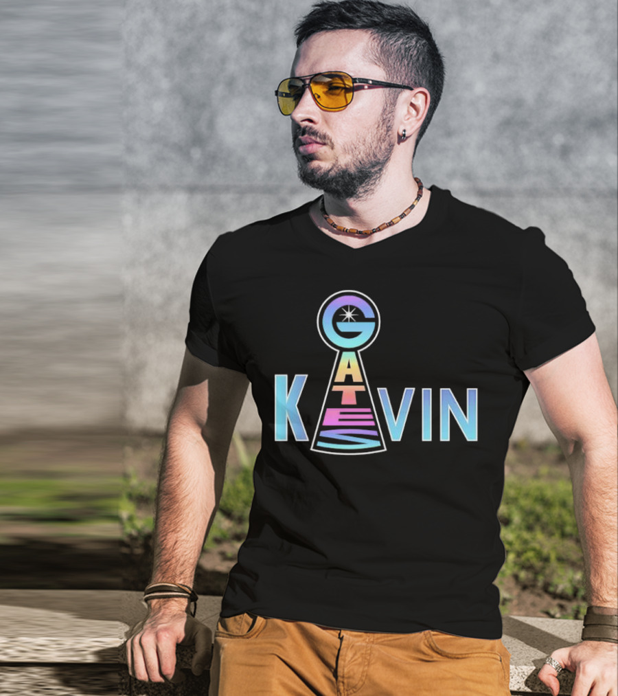 Kevin Gates Keyhole Gradient Text Art T-Shirt