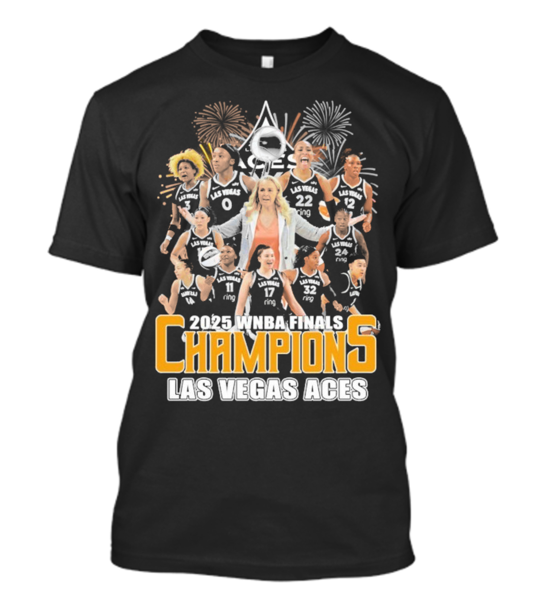 2025 WNBA Finals Champions Las Vegas Aces Team Celebration T-Shirt