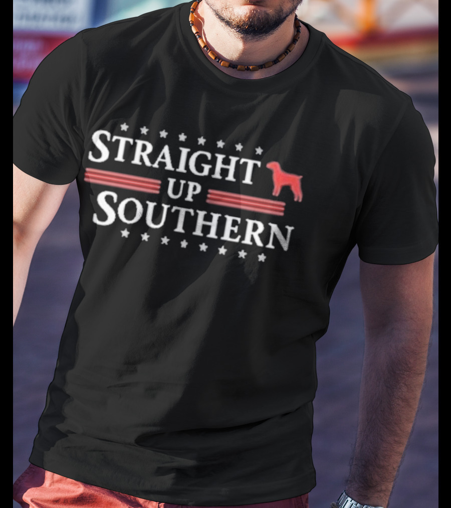 Straight Up Southern Dog Stars And Stripes T-Shirt