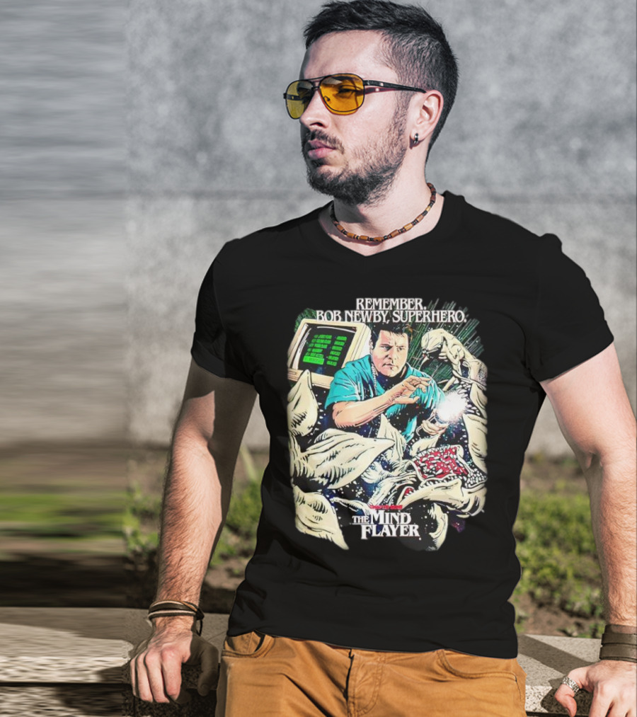 Stranger Things Season 2 Butcher Billy The Mind Flayer Remember Bob Newby Superhero T-Shirt