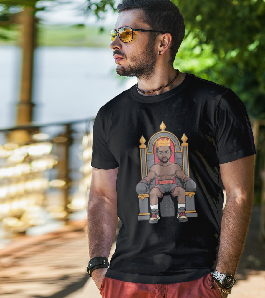 Terence Crawford Boxing Champion On Throne With Crown T-Shirt