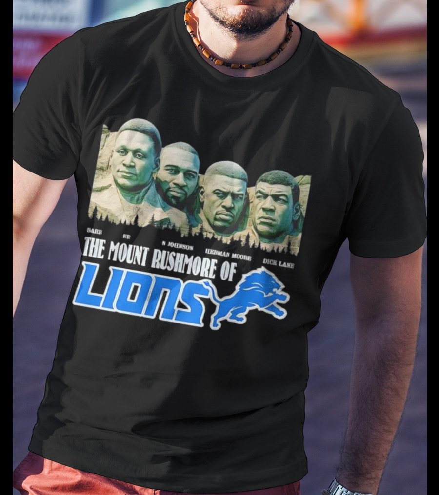 The Mount Rushmore Of Lions Sanders Johnson Moore Lane T-Shirt