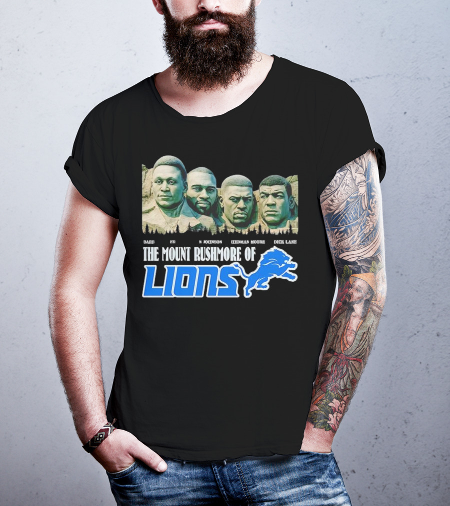 The Mount Rushmore Of Lions Sanders Johnson Moore Lane T-Shirt