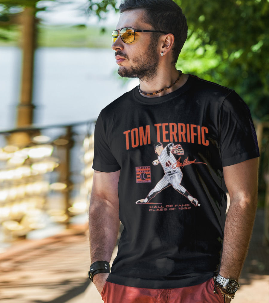 Tom Terrific National Baseball Hall Of Fame 1992 Class Signature T-Shirt