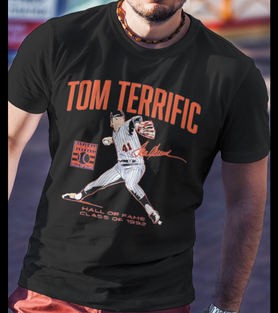 Tom Terrific National Baseball Hall Of Fame 1992 Class Signature T-Shirt