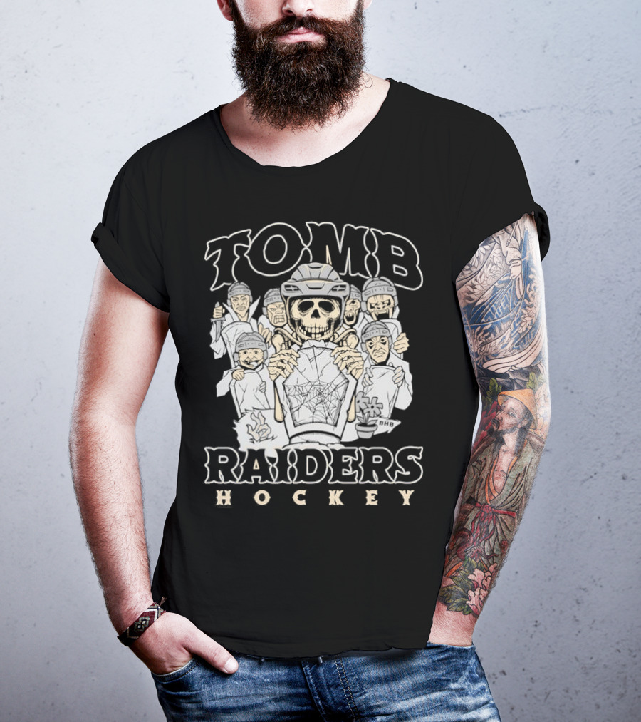 Tomb Raiders Hockey Halloween Skeleton Team T-Shirt