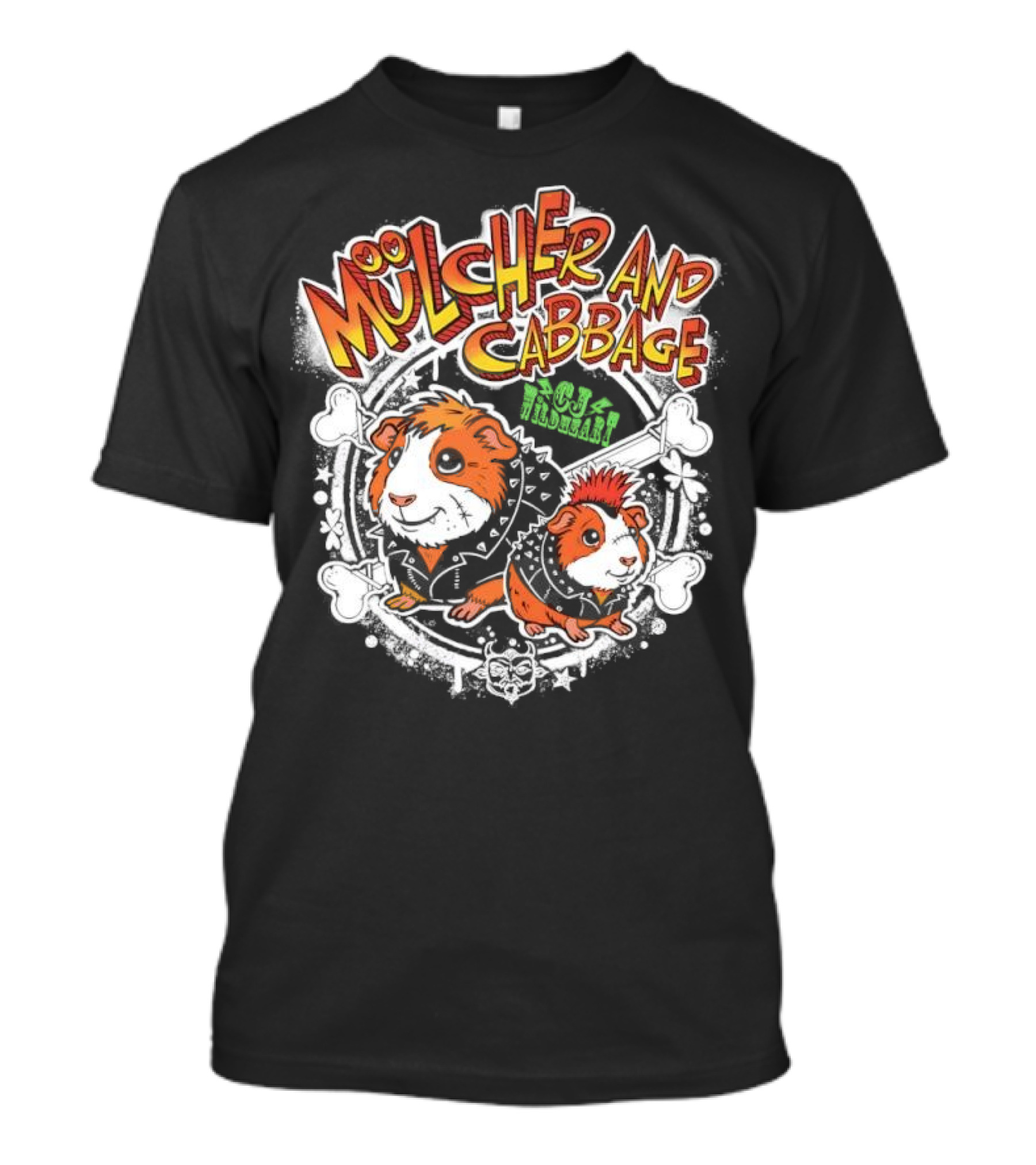 Mulcher And Cabbage CJ Wildheart Guinea Pig Duo T-Shirt