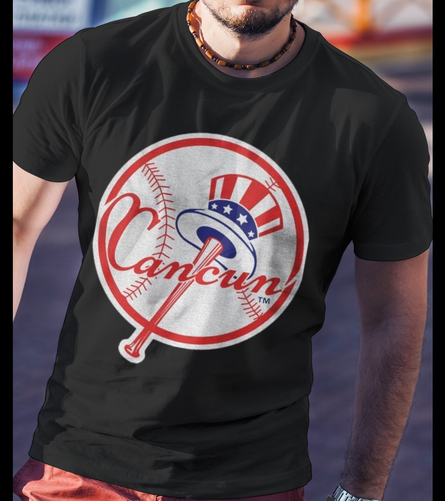 New York Yankees Cancun Baseball Parody With Funny Twist T-Shirt