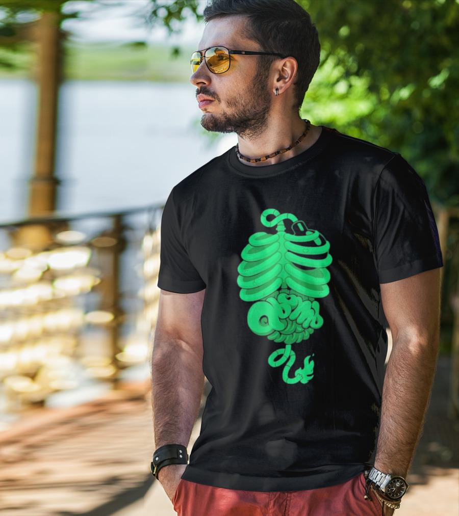 Qbomb Labs Neon Ribcage Gut Bomb T-Shirt