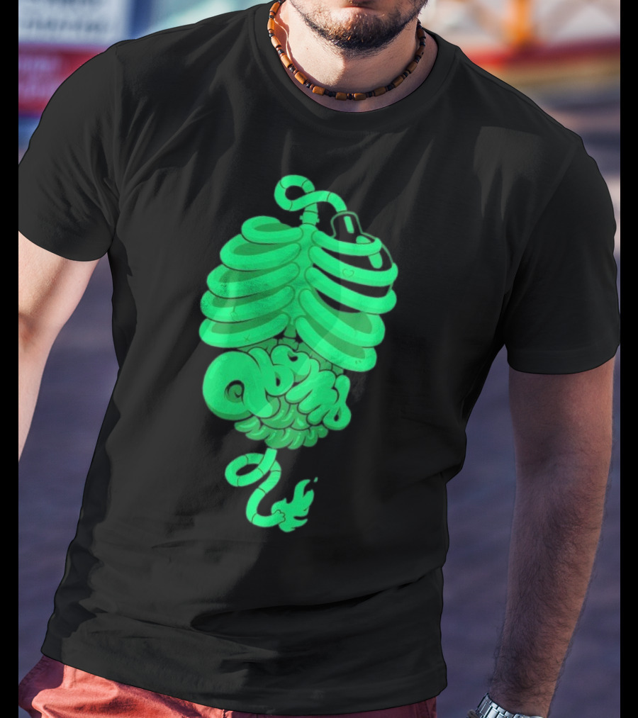 Qbomb Labs Neon Ribcage Gut Bomb T-Shirt