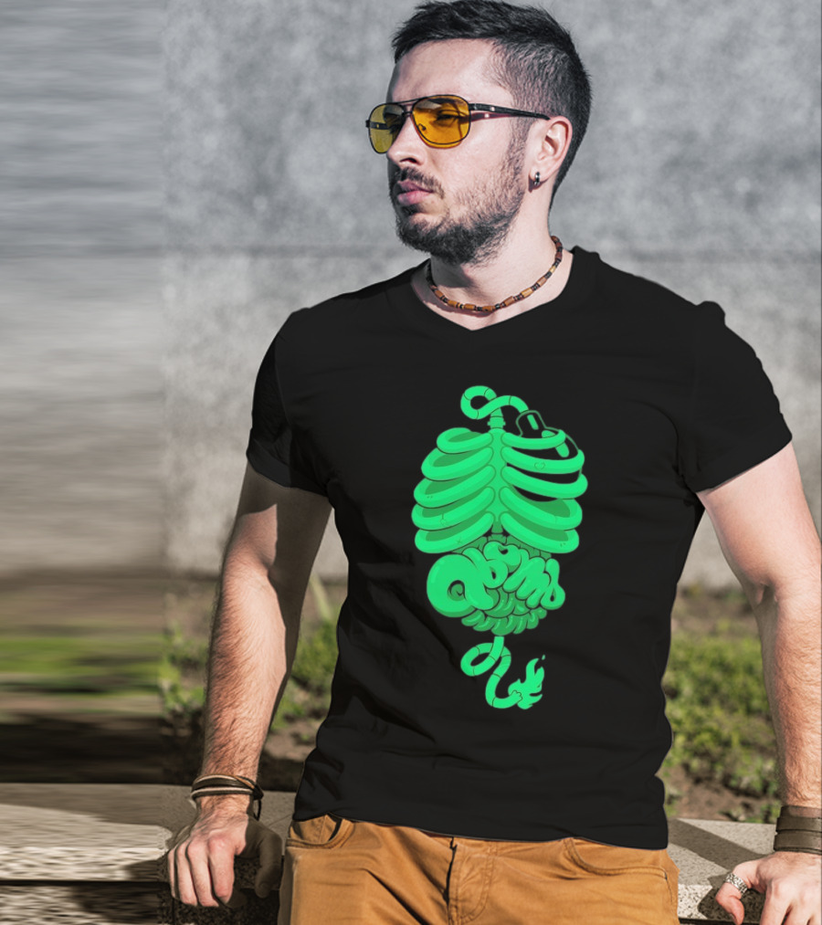 Qbomb Labs Neon Ribcage Gut Bomb T-Shirt