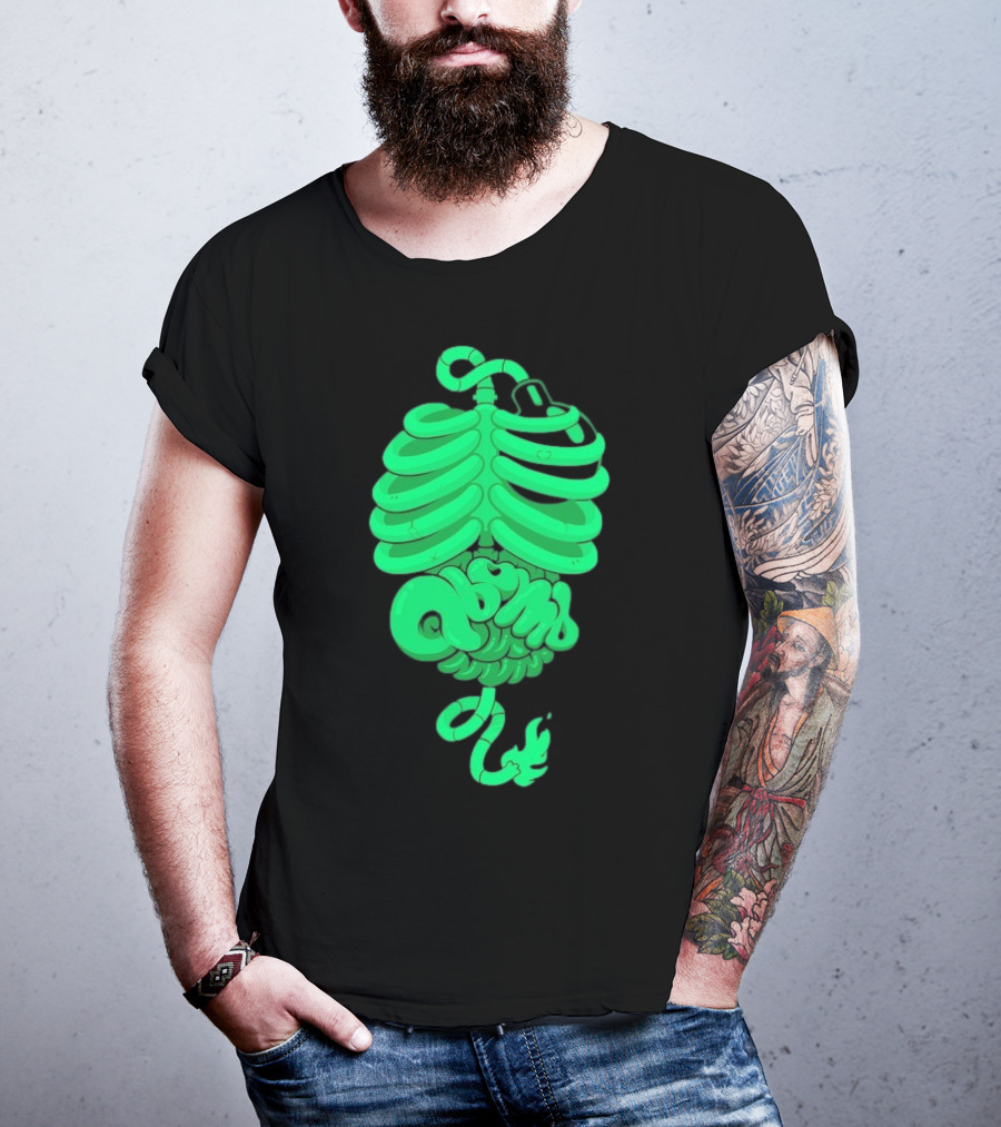 Qbomb Labs Neon Ribcage Gut Bomb T-Shirt