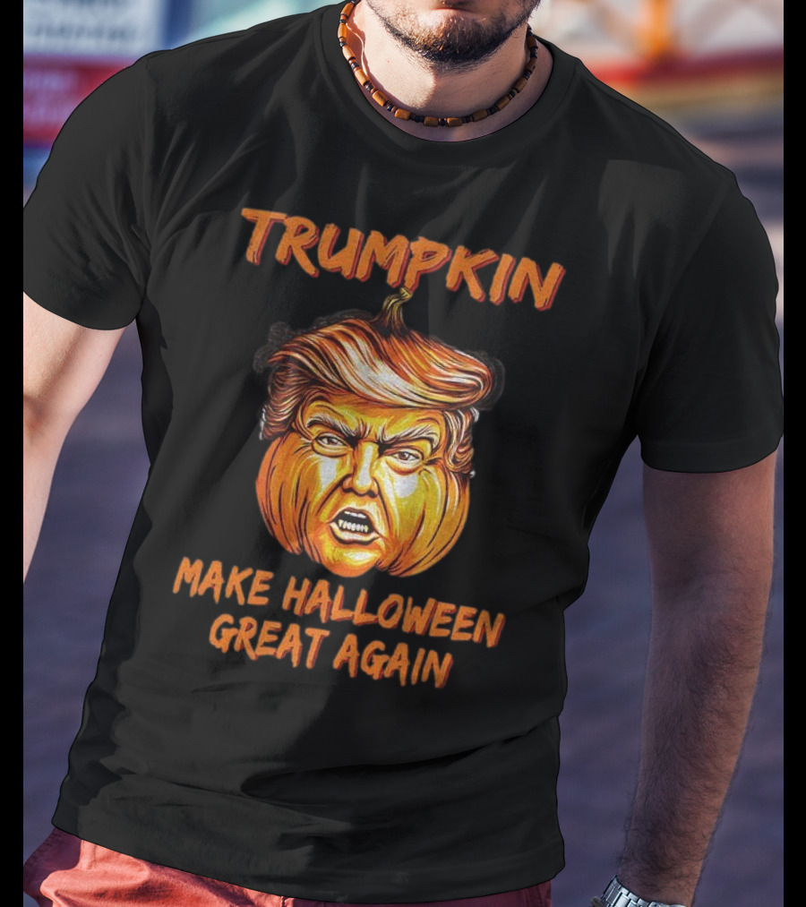 Trumpkin Make Halloween Great Again Political Parody Donald Trump T-Shirt