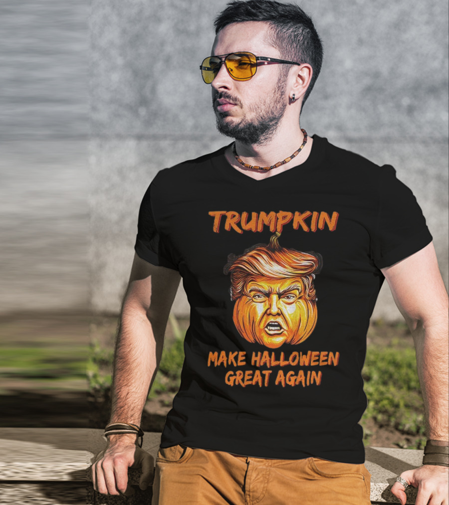 Trumpkin Make Halloween Great Again Political Parody Donald Trump T-Shirt