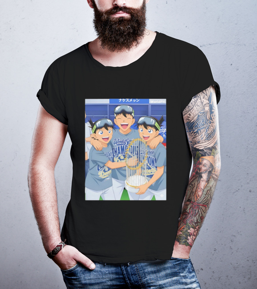 World Series Champions Dodgers Anime Celebration Dodgers Stadium 2025 T-Shirt