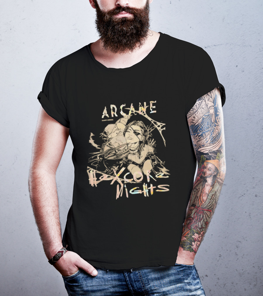 Arcane Hexcore Nights League Of Legends Fan Art T-Shirt