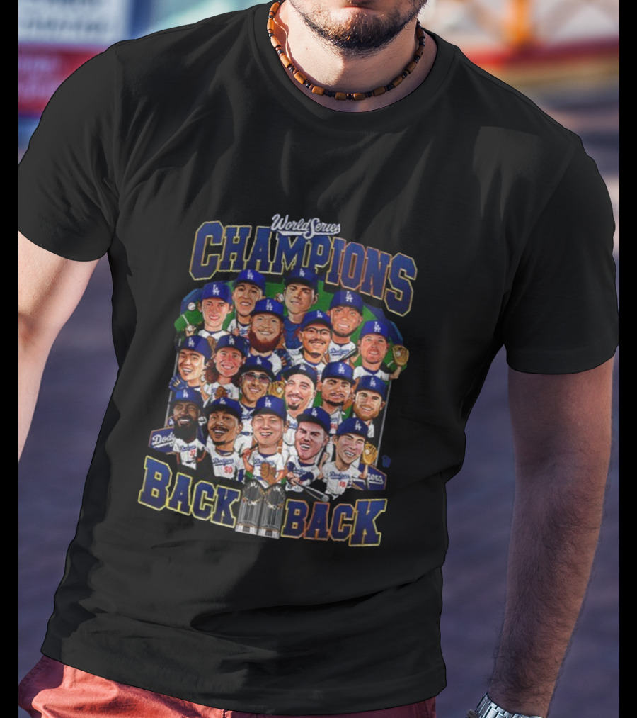 World Series Champions Back 2 Back Los Angeles Dodgers 2025 MLB Players T-Shirt