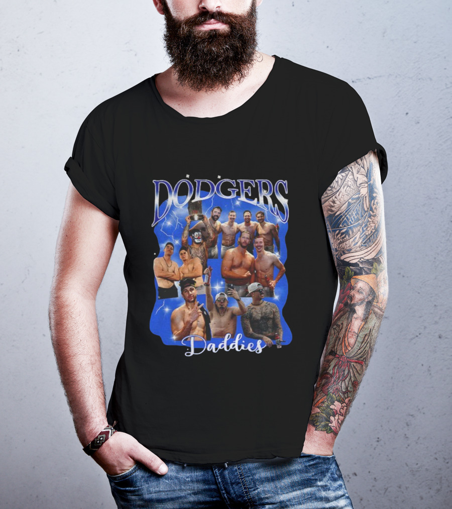 Los Angeles Dodgers Daddies 2025 World Series MLB Champions Celebration T-Shirt