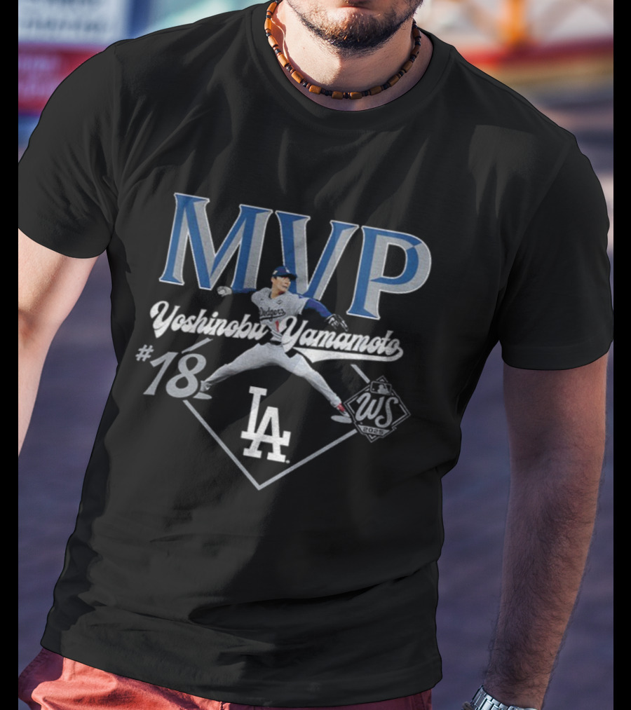 Yoshinobu Yamamoto MVP Los Angeles Dodgers 2025 World Series Champions #18 T-Shirt