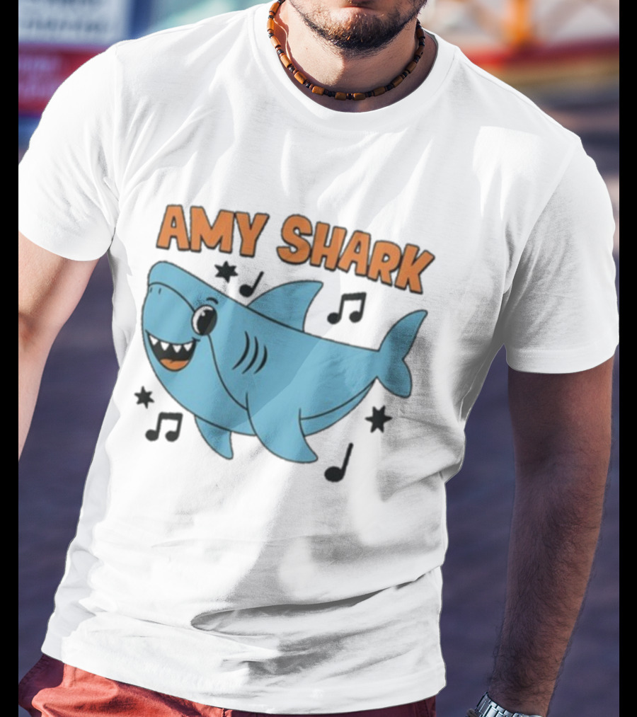 Amy Shark Cartoon Music Notes Tour 2025 T-Shirt