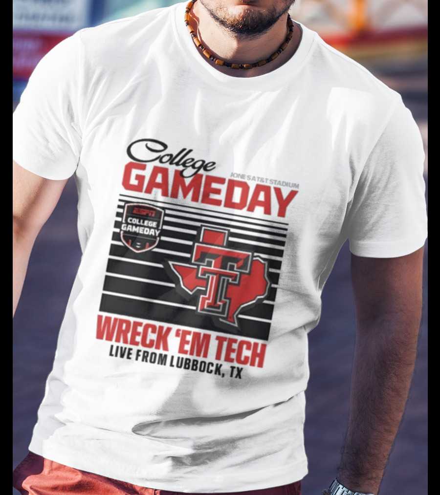 Texas Tech Gameday Wreck 'Em Jones AT&T Stadium ESPN College 2025 T-Shirt