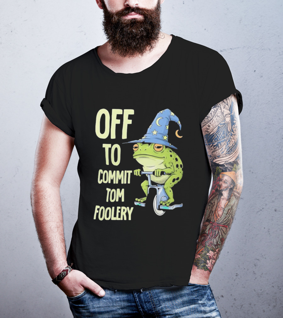 Frog Wizard On Unicycle Off To Commit Tom Foolery Lupin Hat T-Shirt