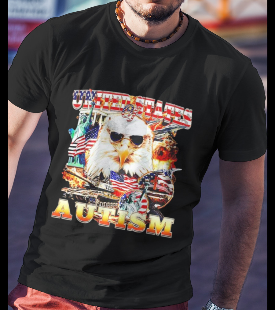 United States Of Autism Eagle American Icons T-Shirt