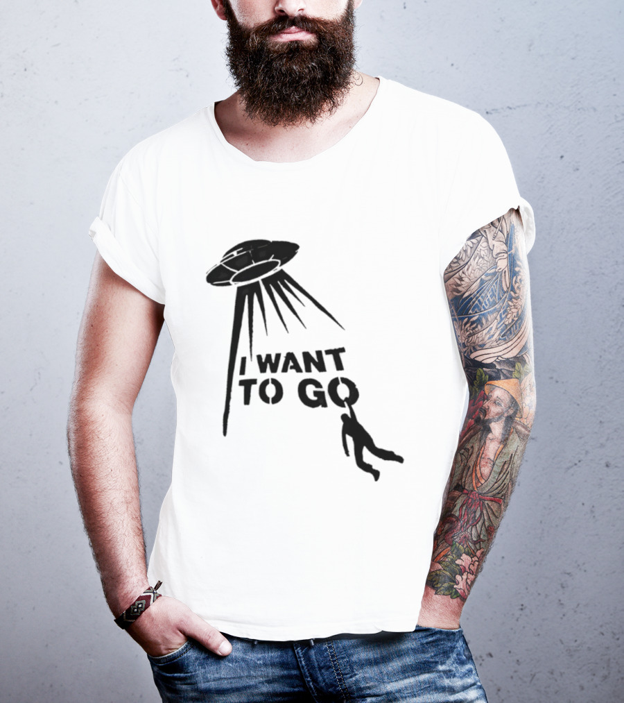I Want To Go Alien Abduction UFO T-Shirt