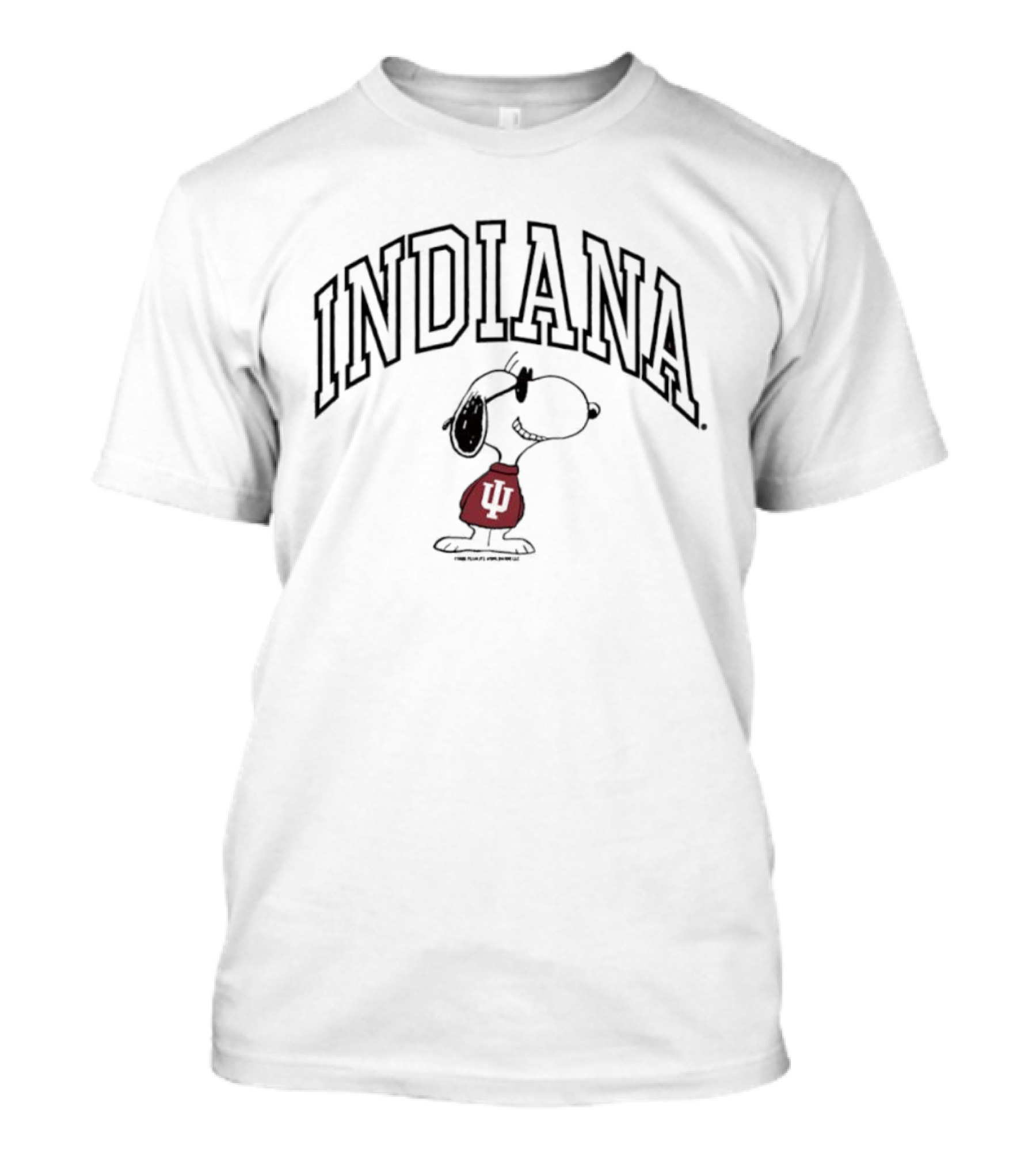 Peanuts Indiana Hoosiers Snoopy Basketball Graphic T-Shirt