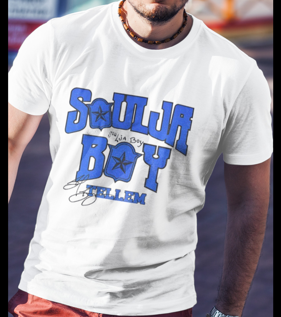Soulja Boy Tellem Blue Star Signature Halloween Vintage T-Shirt