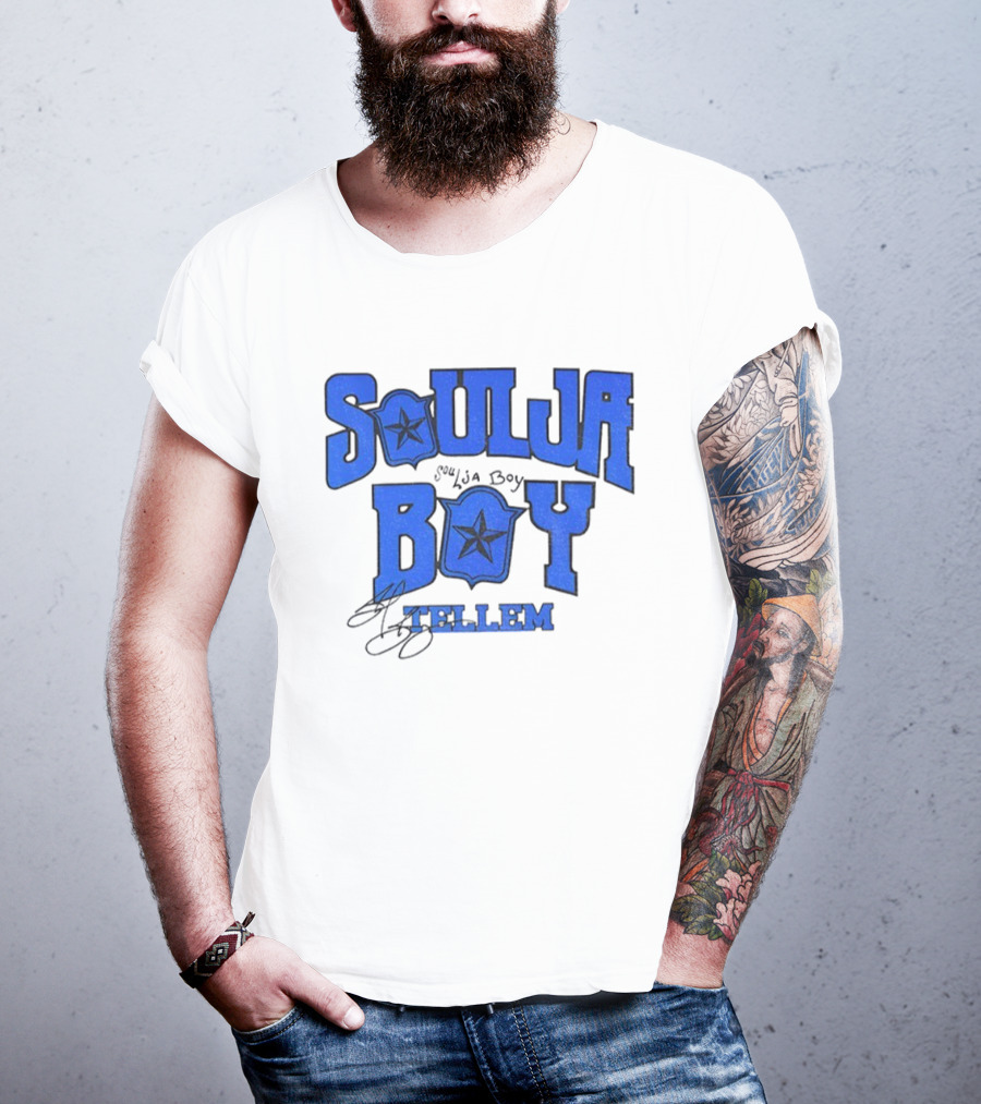 Soulja Boy Tellem Blue Star Signature Halloween Vintage T-Shirt