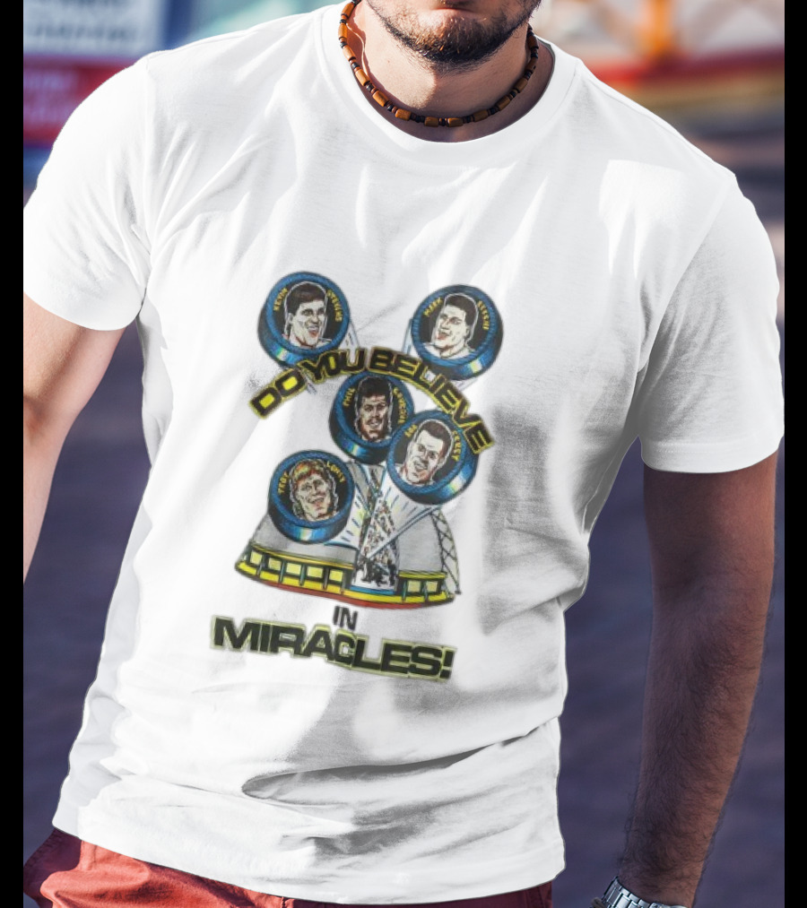 Pittsburgh Penguins NHL Vintage Do You Believe In Miracles Players Faces T-Shirt