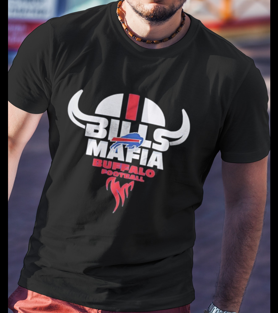 Buffalo Bills Mafia Iconic Football Flames T-Shirt