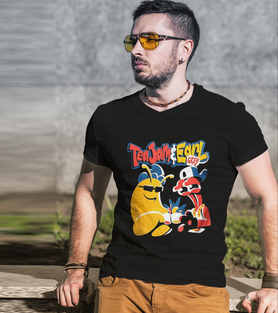 Tea Jam And Earl Grey Nostalgic Video Game Tribute T-Shirt