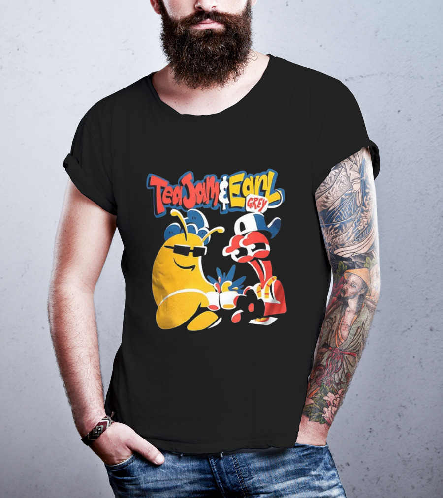 Tea Jam And Earl Grey Nostalgic Video Game Tribute T-Shirt