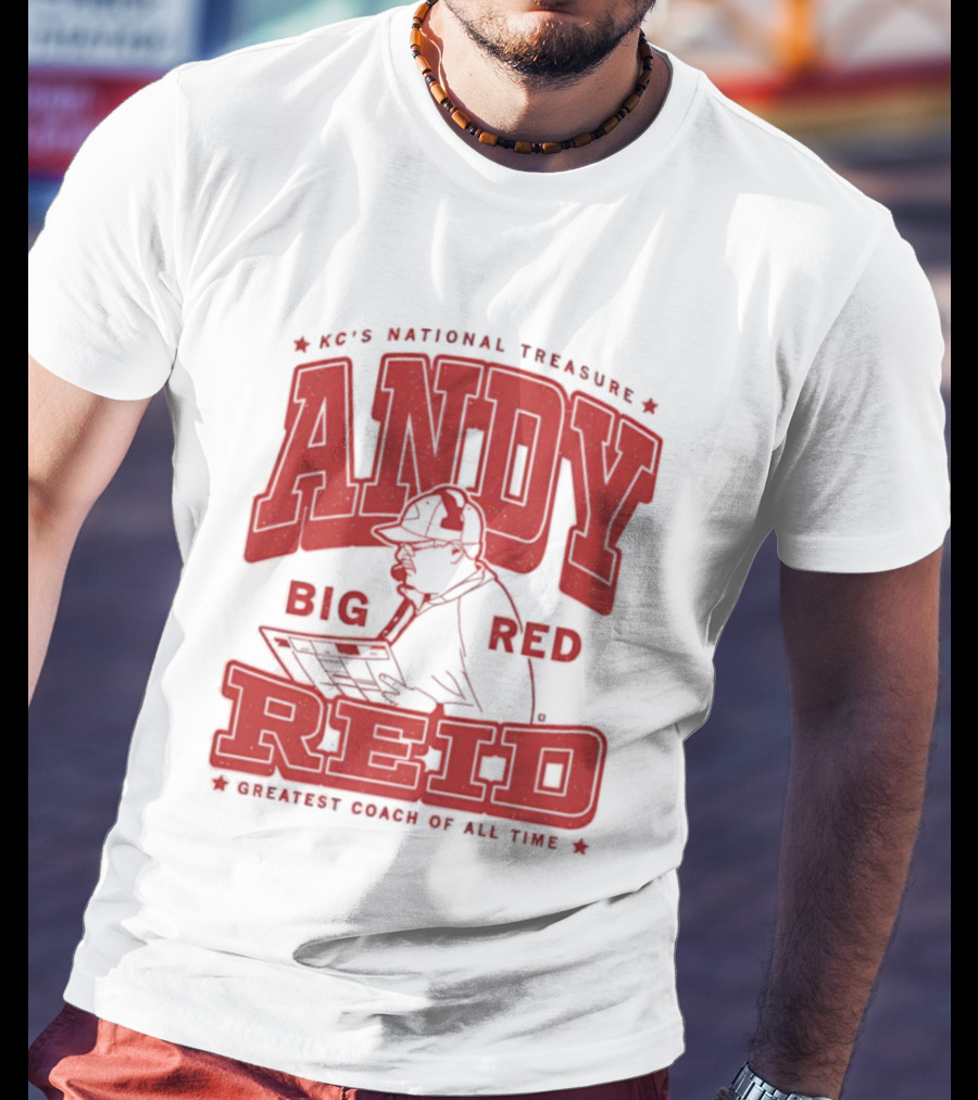 KC's National Treasure Andy Big Red Reid Greatest Coach Of All Time T-Shirt