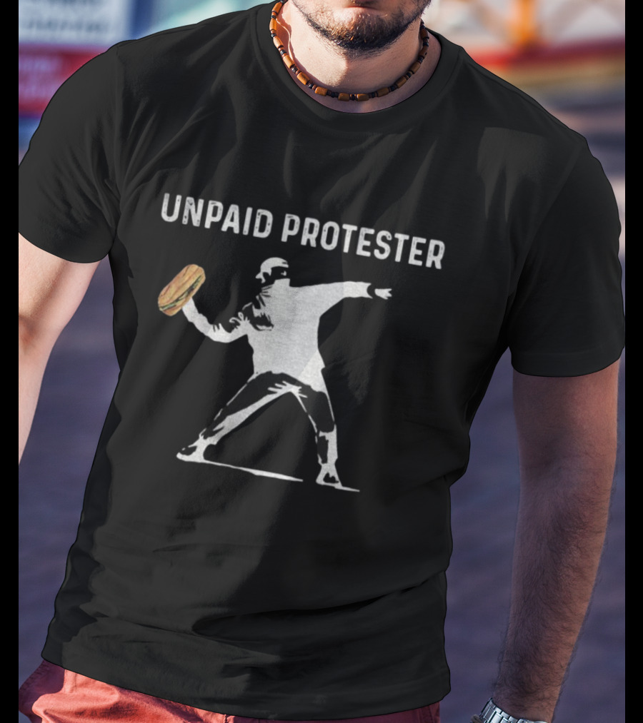 Unpaid Protester DC Sandwich Thrower Banksy Style T-Shirt