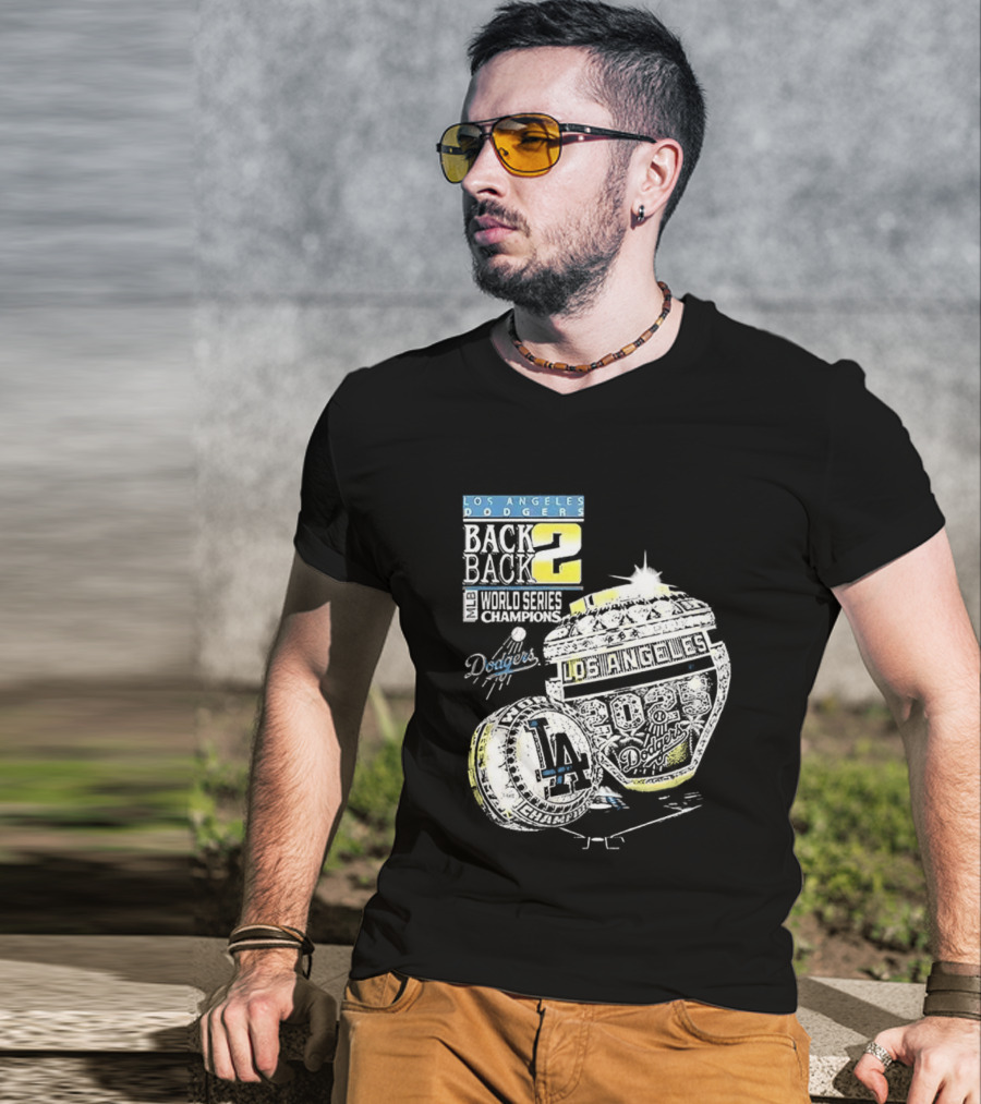 Los Angeles Dodgers Back To Back World Series 2025 Champions Diamond Ring Dodgers Championship T-Shirt