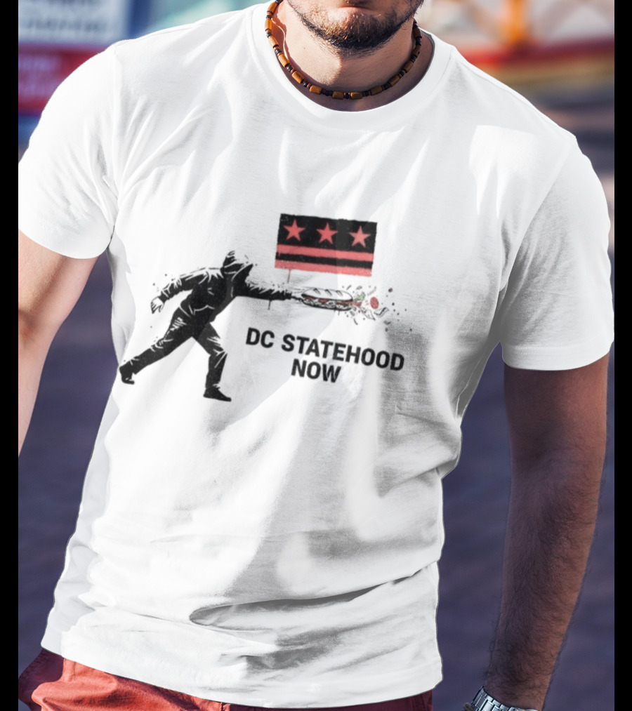 DC Statehood Now Red Stars And Stripes Protest T-Shirt