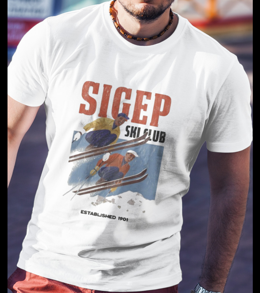 SIGEP Ski Club Est 1901 Sigma Phi Epsilon Retro Style T-Shirt